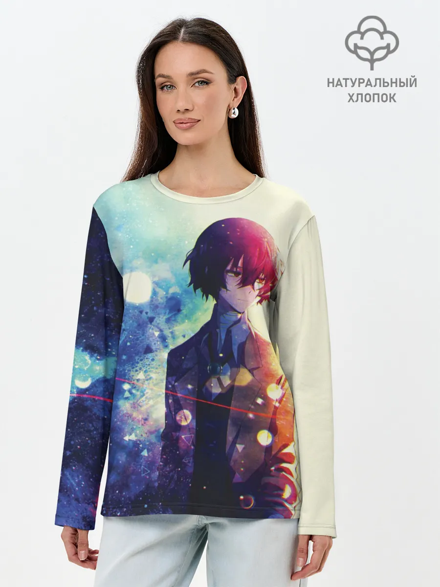 Лонгслив женский. Хлопок / Осаму Дазай