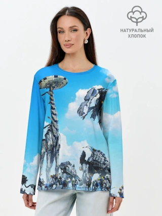 Лонгслив женский. Хлопок / Horizon Zero Dawn