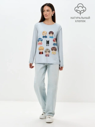 Лонгслив женский. Хлопок / BTS