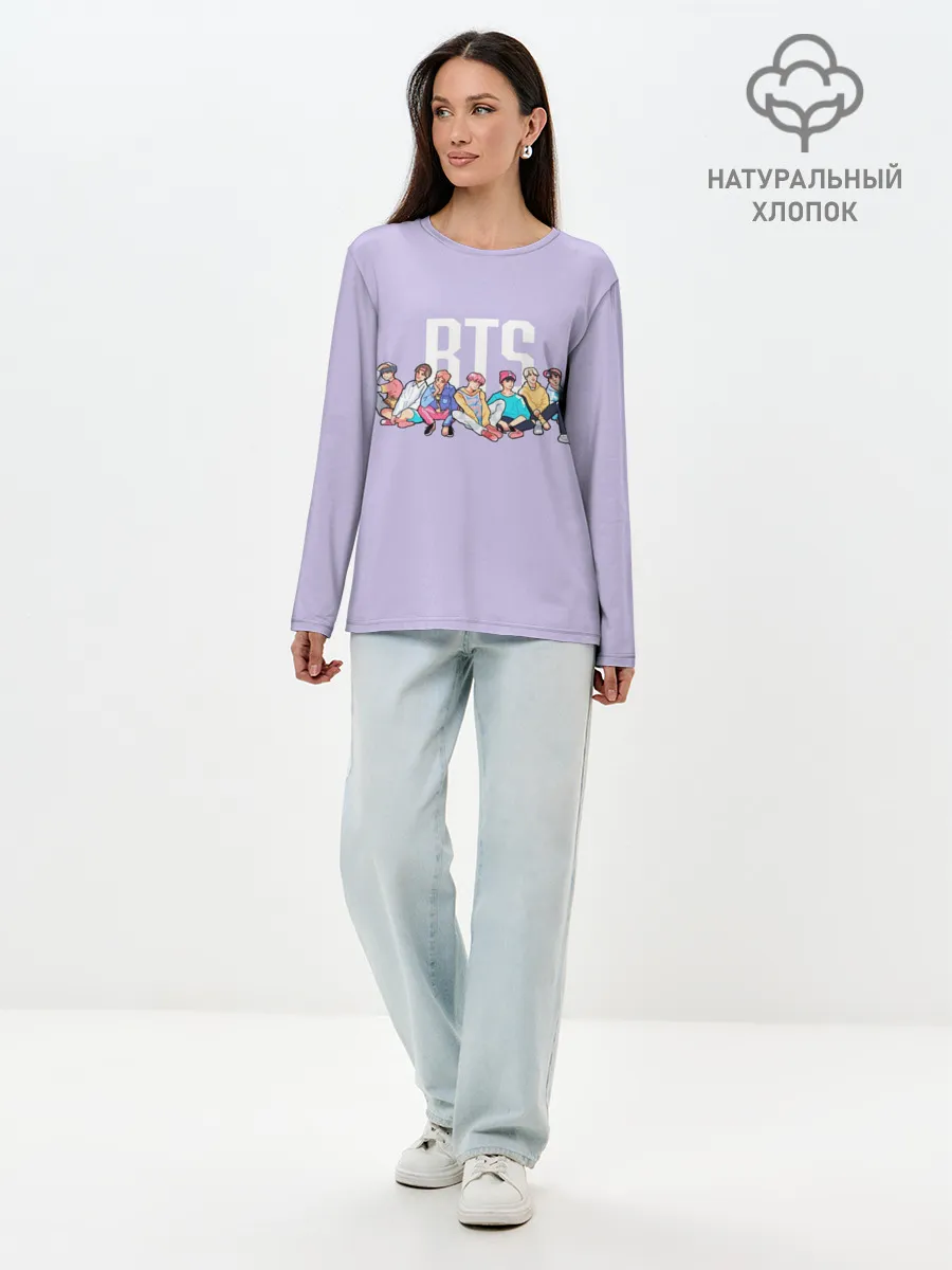 Лонгслив женский. Хлопок / BTS