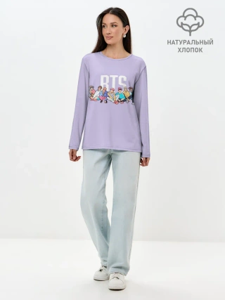 Лонгслив женский. Хлопок / BTS