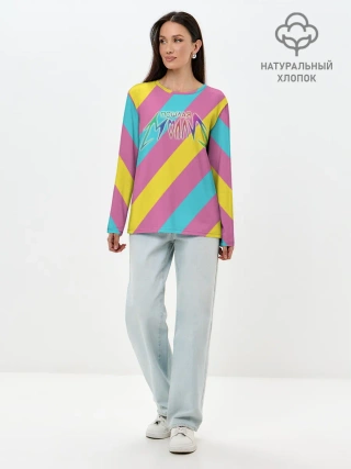 Лонгслив женский. Хлопок / Пошлая Молли