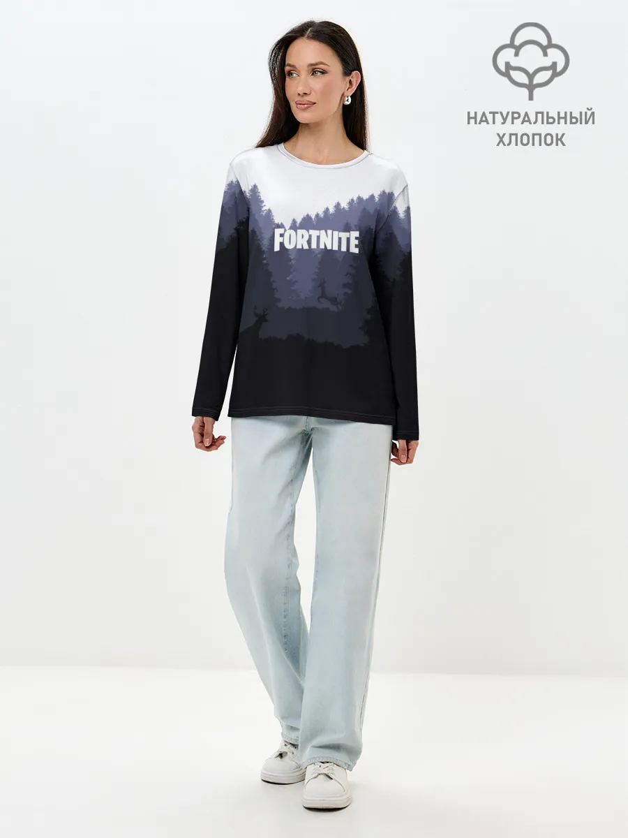 Лонгслив женский. Хлопок / FORTNITE
