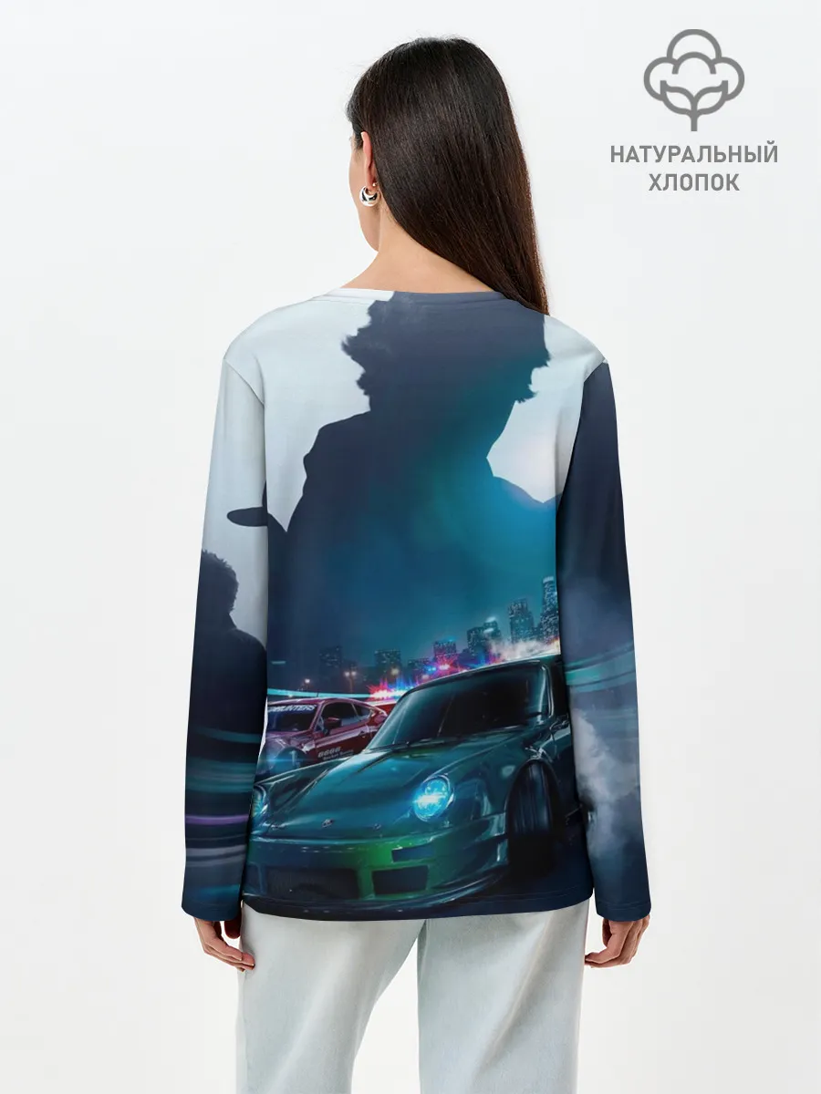 Лонгслив женский. Хлопок / Need for Speed