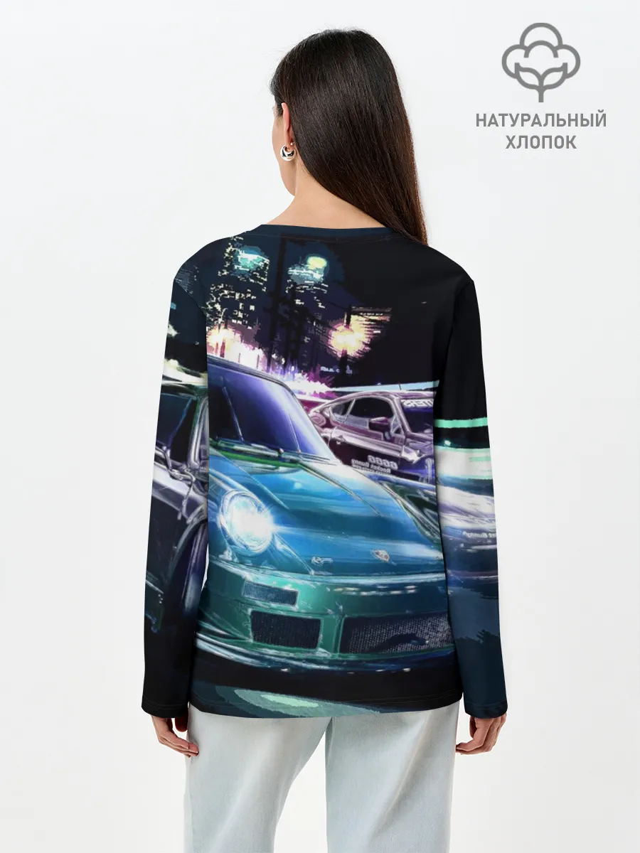 Лонгслив женский. Хлопок / Need for Speed