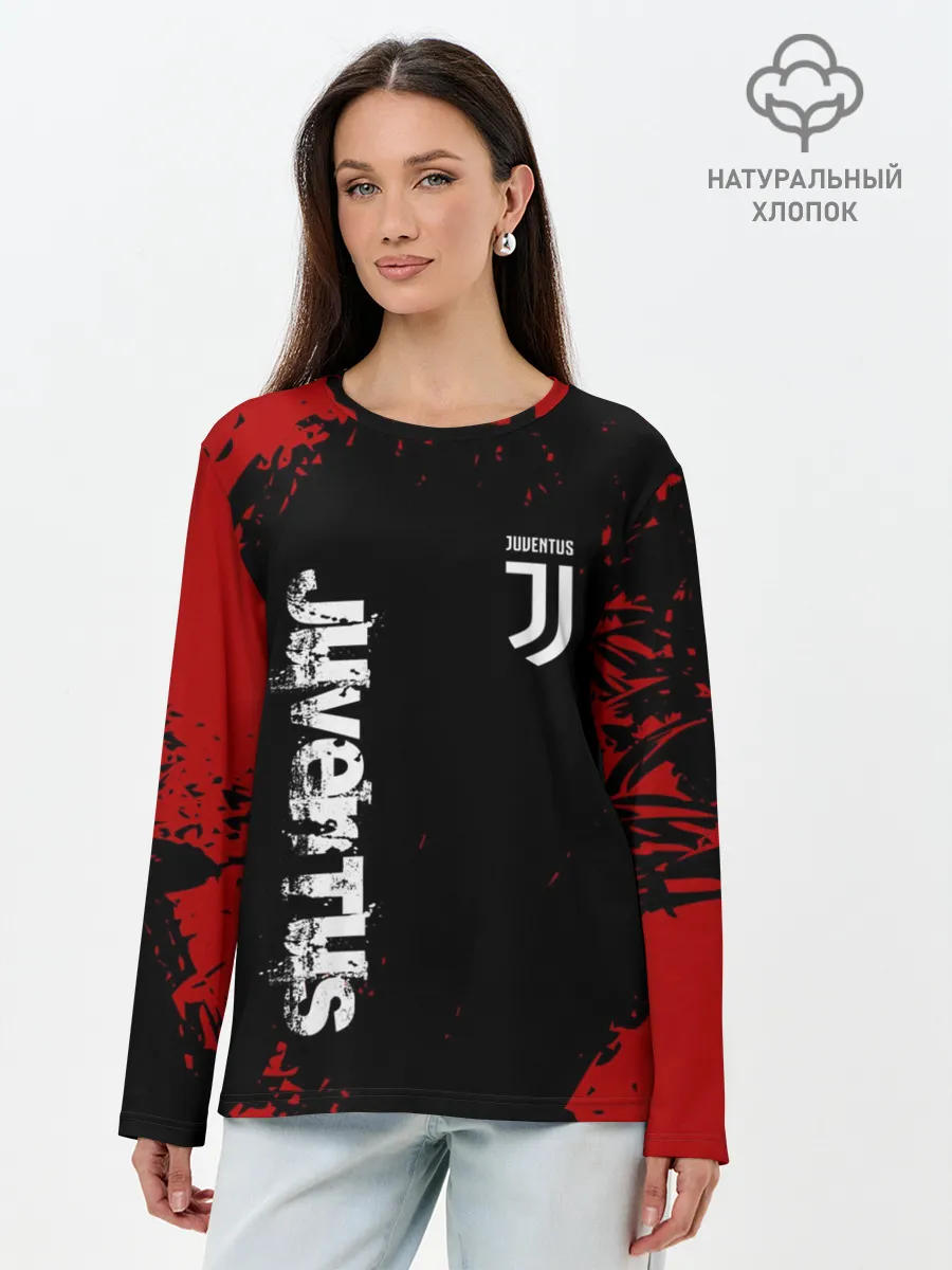 Лонгслив женский. Хлопок / JUVENTUS / ЮВЕНТУС