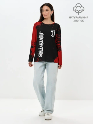 Лонгслив женский. Хлопок / JUVENTUS / ЮВЕНТУС