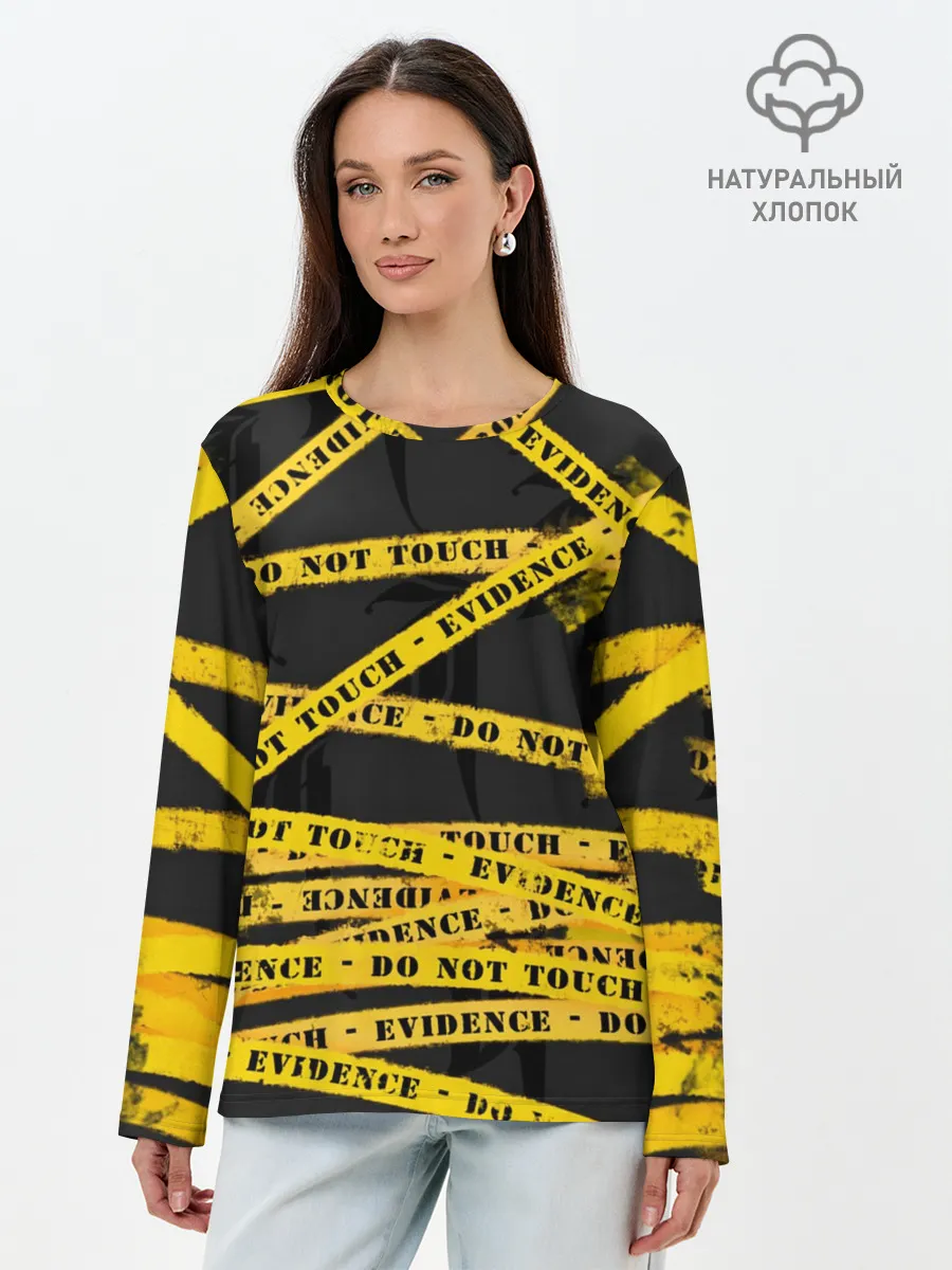 Лонгслив женский. Хлопок / Улика - не трогать