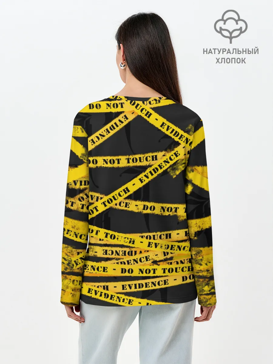 Лонгслив женский. Хлопок / Улика - не трогать