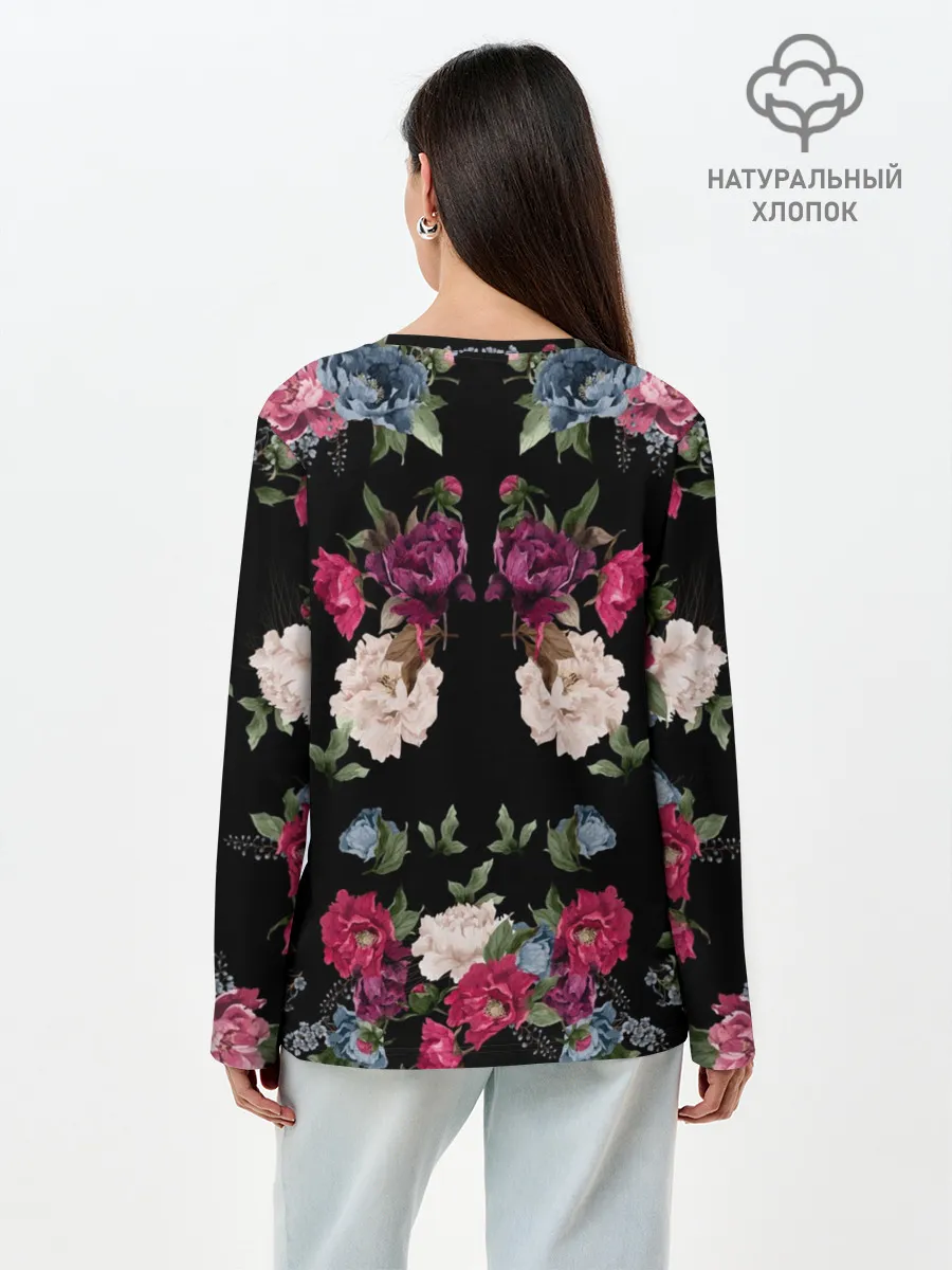 Лонгслив женский. Хлопок / Flower Road