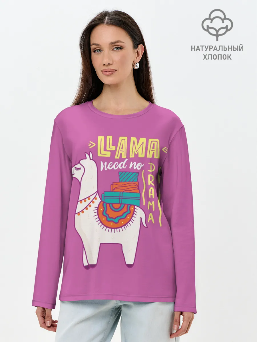 Лонгслив женский. Хлопок / Lama