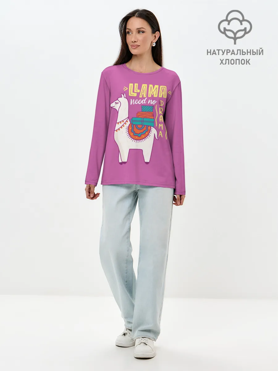 Лонгслив женский. Хлопок / Lama