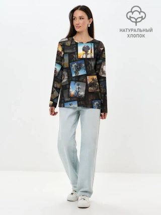 Лонгслив женский. Хлопок / PUBG