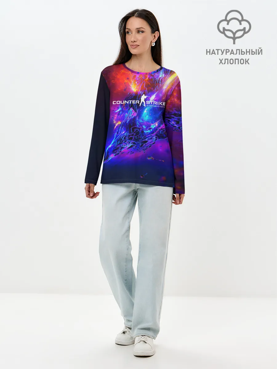 Лонгслив женский. Хлопок / cs go:Revenge of the Beasts