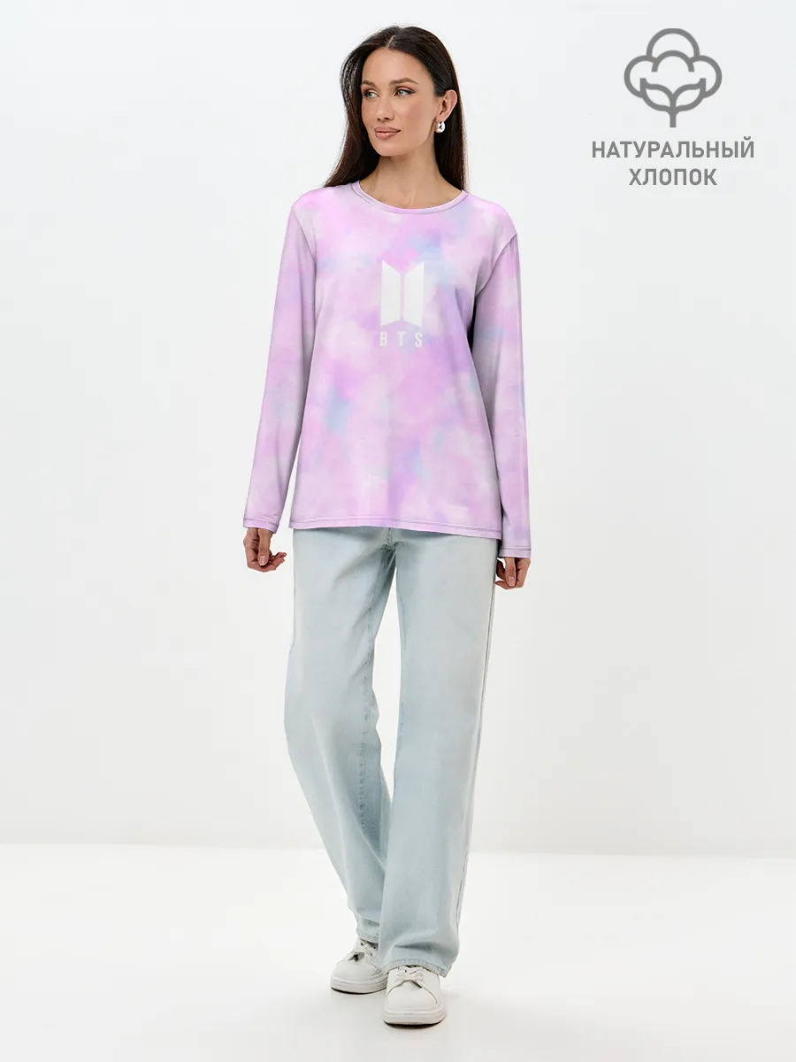 Лонгслив женский. Хлопок / BTS
