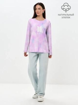 Лонгслив женский. Хлопок / BTS