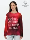 Лонгслив женский. Хлопок / One Shot One Kill