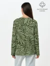 Лонгслив женский. Хлопок / Flowers Green