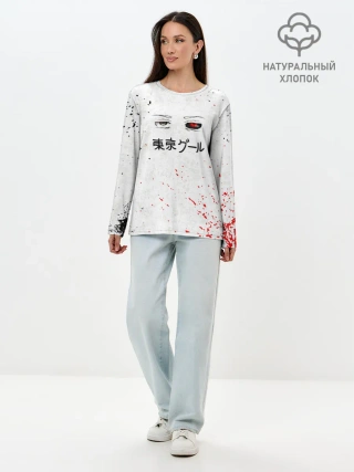 Лонгслив женский. Хлопок / Токийский гуль