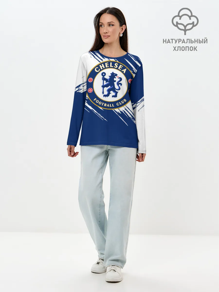 Лонгслив женский. Хлопок / Челси