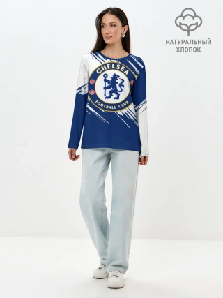 Лонгслив женский. Хлопок / Челси