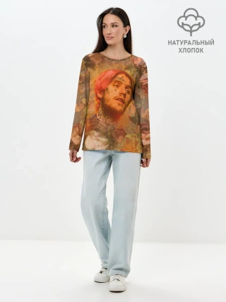 Лонгслив женский. Хлопок / Lil Peep rose