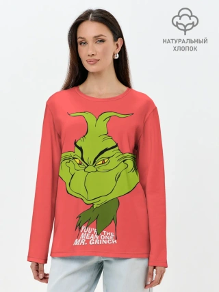 Лонгслив женский. Хлопок / Mr. Grinch