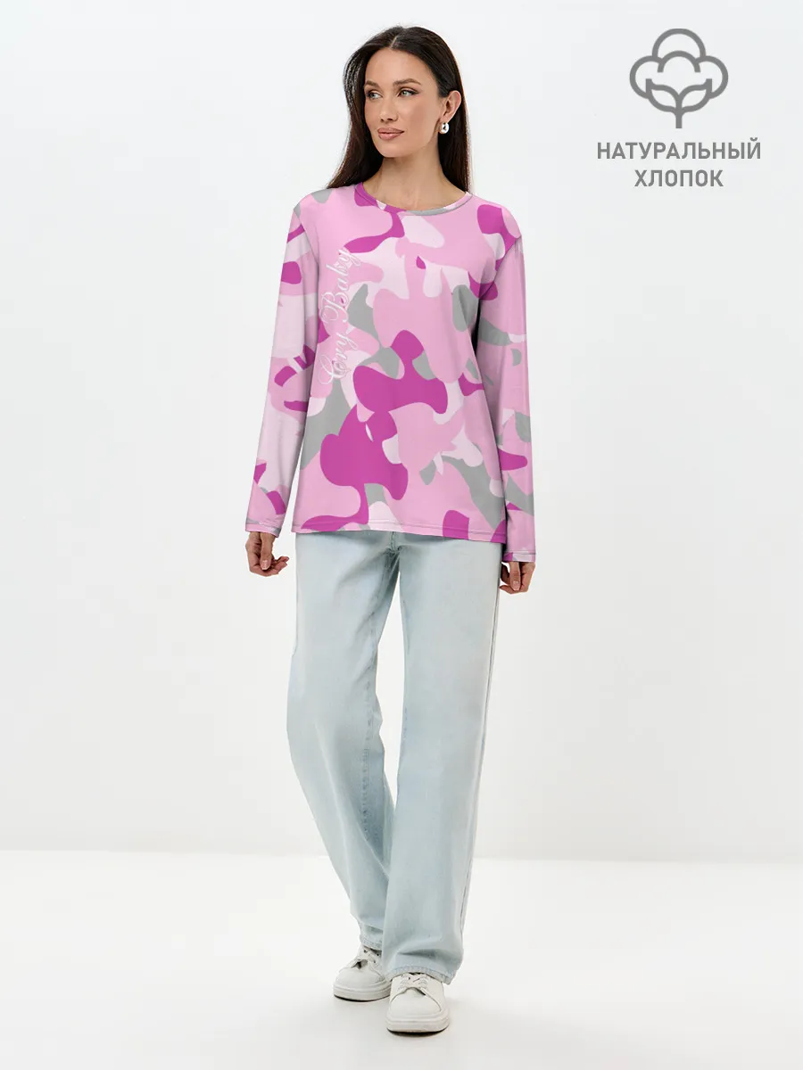 Лонгслив женский. Хлопок / Lil PEEP Cry baby