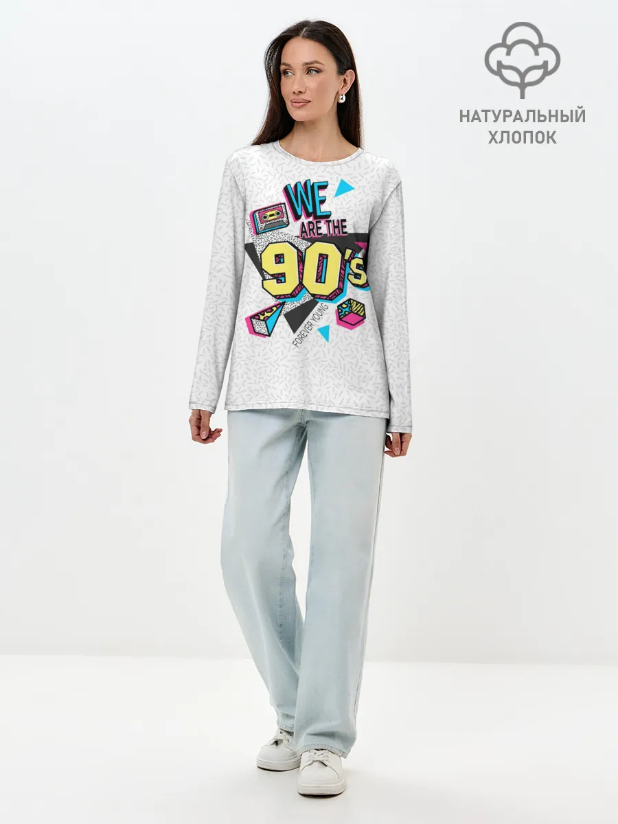 Лонгслив женский. Хлопок / Девяностые