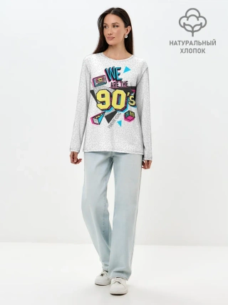 Лонгслив женский. Хлопок / Девяностые