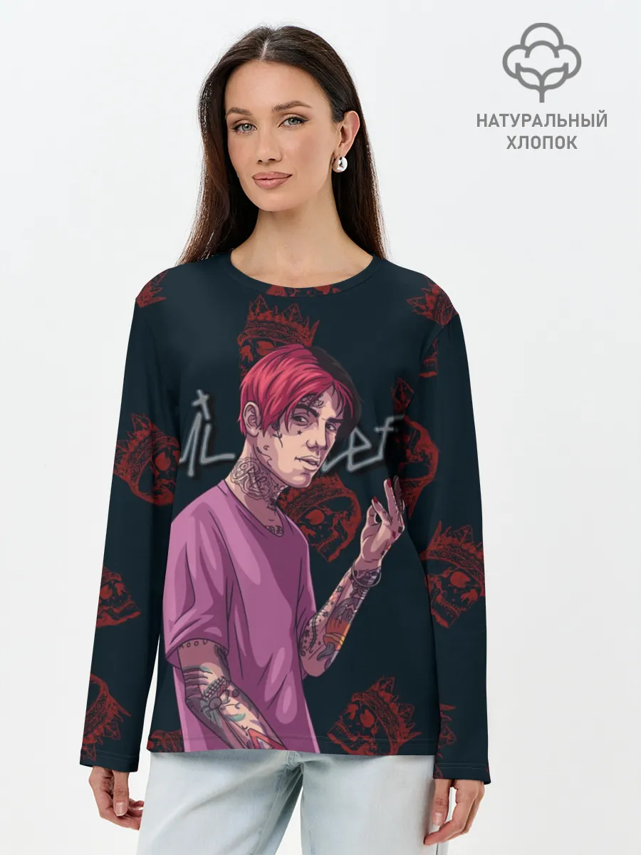 Лонгслив женский. Хлопок / Лил Пип