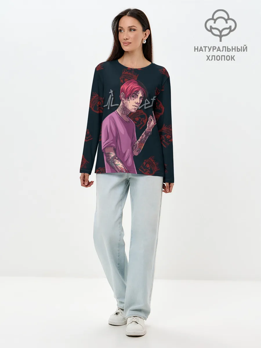 Лонгслив женский. Хлопок / Лил Пип