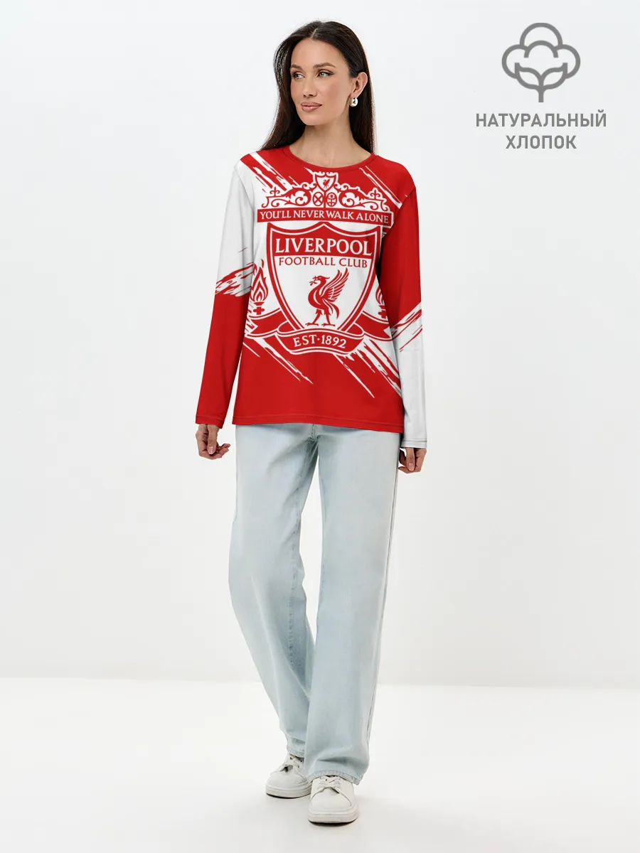 Лонгслив женский. Хлопок / Ливерпуль