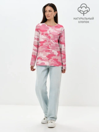 Лонгслив женский. Хлопок / Hellboy