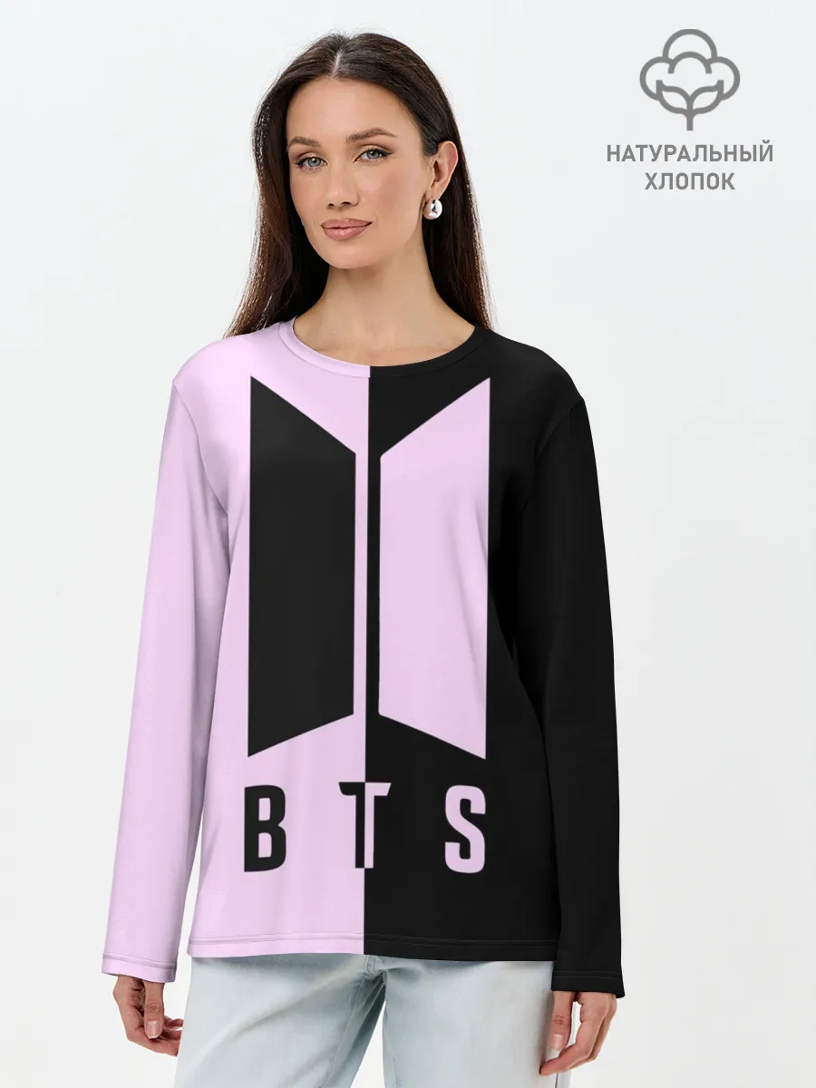 Лонгслив женский. Хлопок / BTS