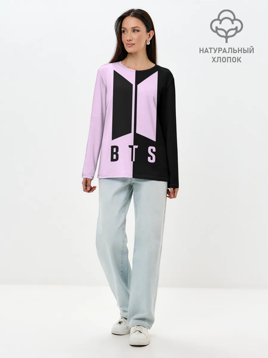 Лонгслив женский. Хлопок / BTS
