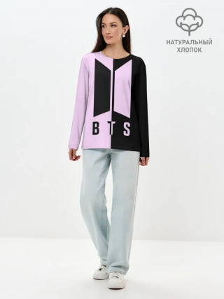 Лонгслив женский. Хлопок / BTS