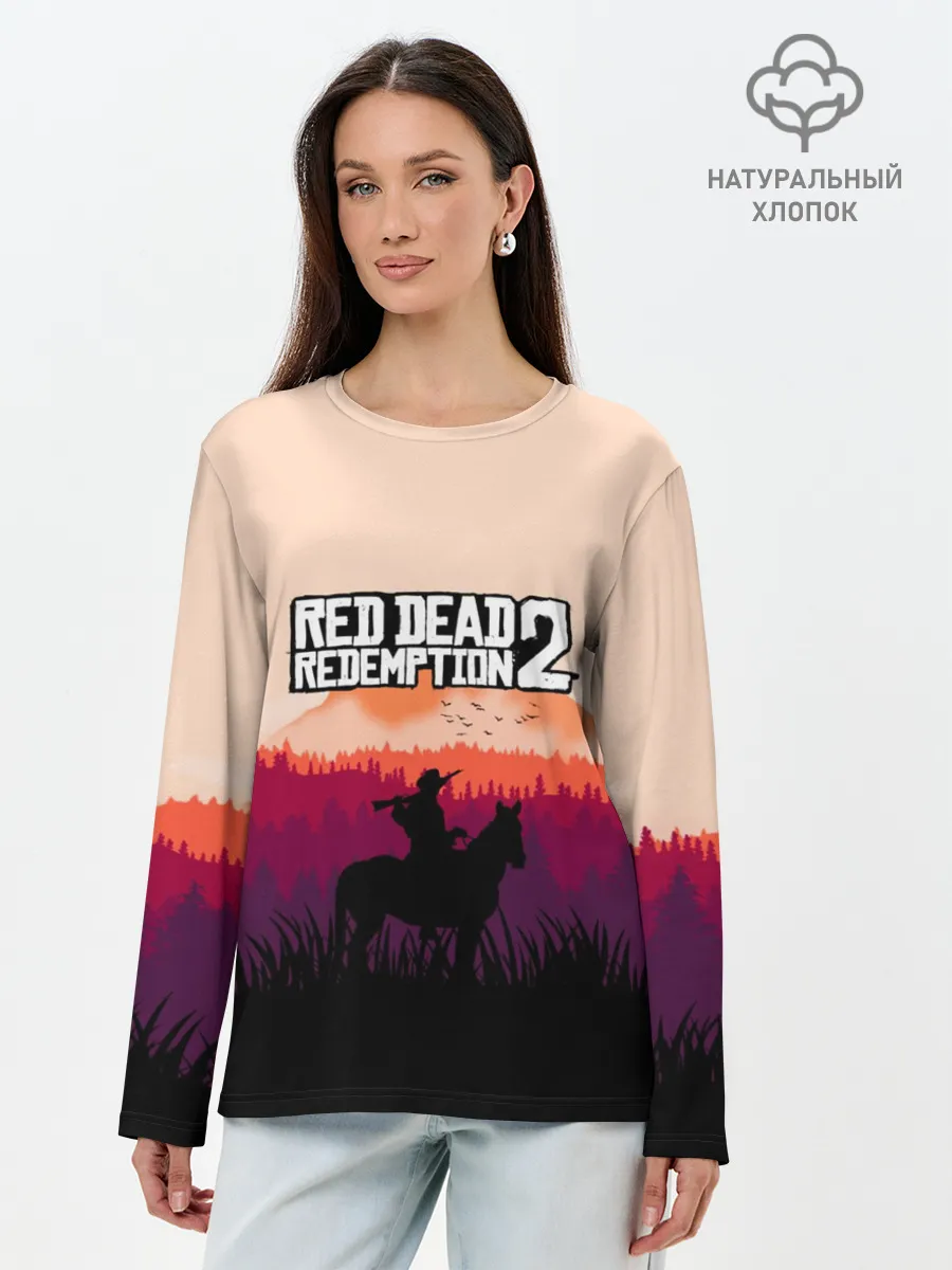 Лонгслив женский. Хлопок / Red Dead Redemption