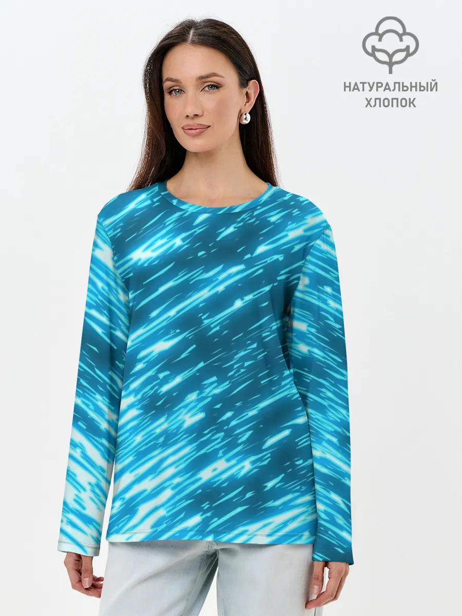 Лонгслив женский. Хлопок / ЛЕДЯНОЙ ШТОРМ