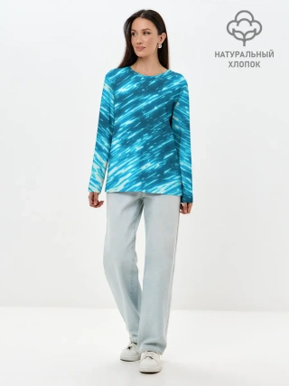 Лонгслив женский. Хлопок / ЛЕДЯНОЙ ШТОРМ