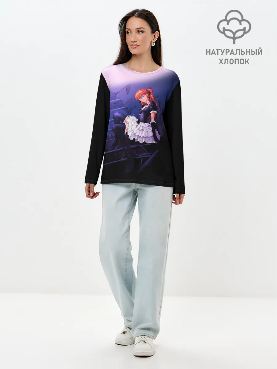 Лонгслив женский. Хлопок / АСКА ЛЭНГЛИ горничная