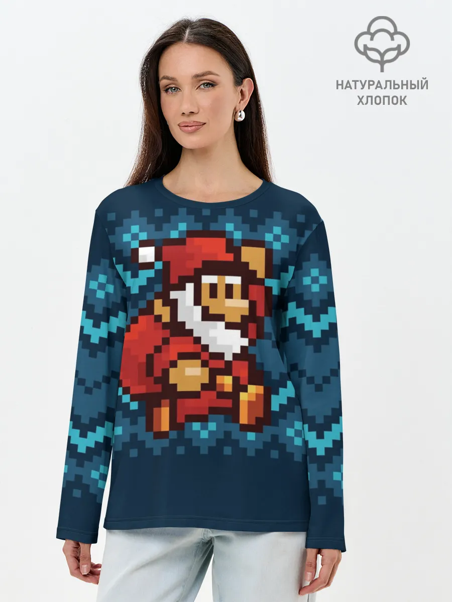 Лонгслив женский. Хлопок / Марио Санта Клаус