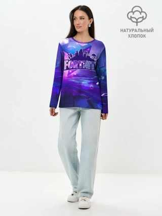 Лонгслив женский. Хлопок / Fortnite