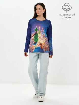 Лонгслив женский. Хлопок / Dr. Seuss The Grinch