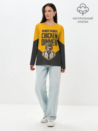 Лонгслив женский. Хлопок / PUBG