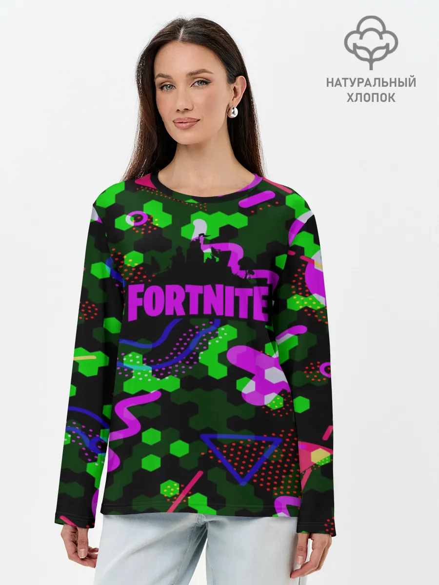 Лонгслив женский. Хлопок / FORTNITE