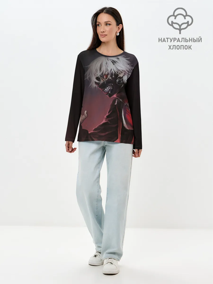 Лонгслив женский. Хлопок / Токийский гуль