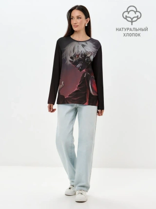 Лонгслив женский. Хлопок / Токийский гуль