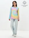 Лонгслив женский. Хлопок / Pastel Tie Dye