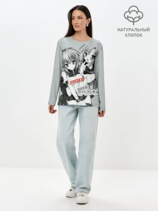 Лонгслив женский. Хлопок / Японская анимация